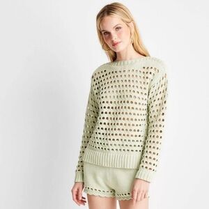 Target / Future Collective /// Open Loose Weave Mint Sweater *NWT*